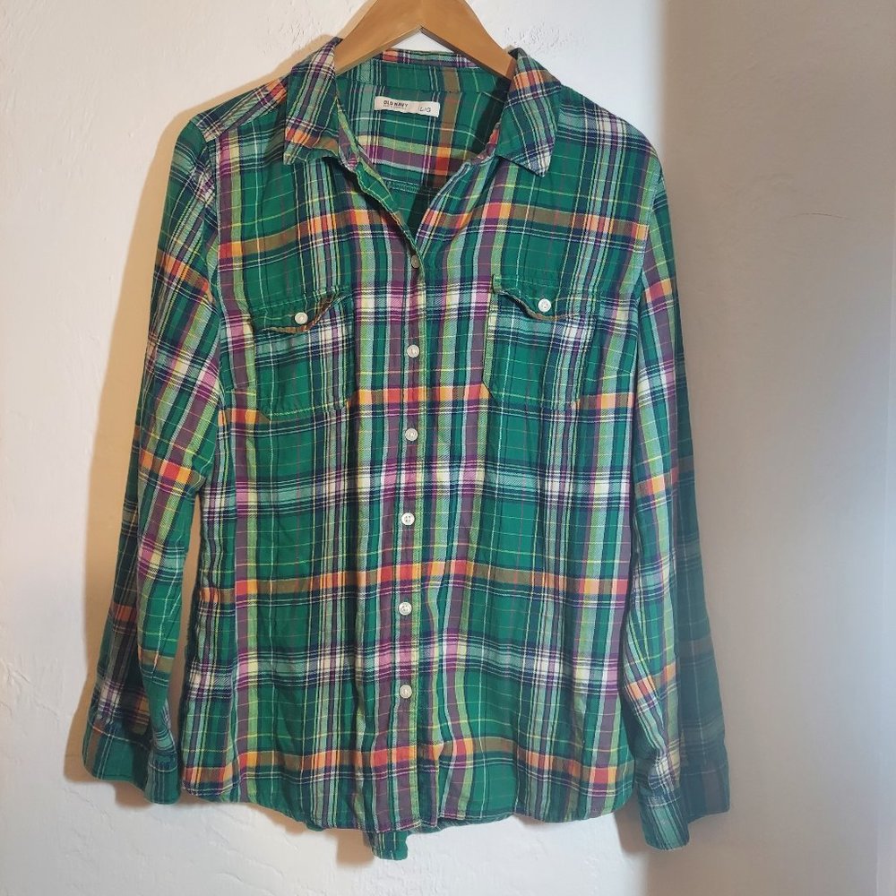 Old Navy Plaid Buton Down Shirt